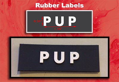 Rubber labels